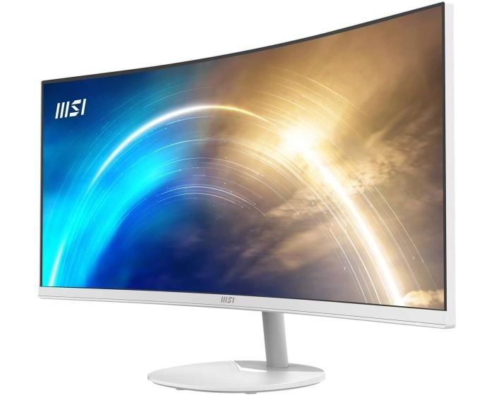 Écran MSI Pro MP341CQW Écran Bureautique Incurvé 34" - 3440x1440 - 21:9 Blanc – Image 4