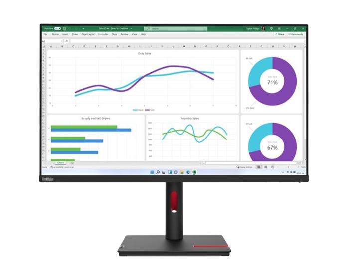 Écran Plat Lenovo ThinkVision T32h-30 32" QHD (63D3GAT1EU) – Image 11