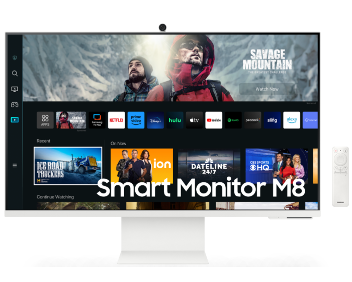 Écran SAMSUNG moniteur flat 32" SMART ULTRA HD 4k 3840*2160 serie 8 Blanc avec camera intgeré (LS32CM801UMXZN) – Image 6