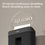 Destructeur de documents A4 DELI ET024 Coupe croisée 10 Feuilles / 15 Litres