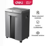 Destructeur de documents DELI ET096 Coupe croisée - 30 Litres / 16 Feuilles – Image 4