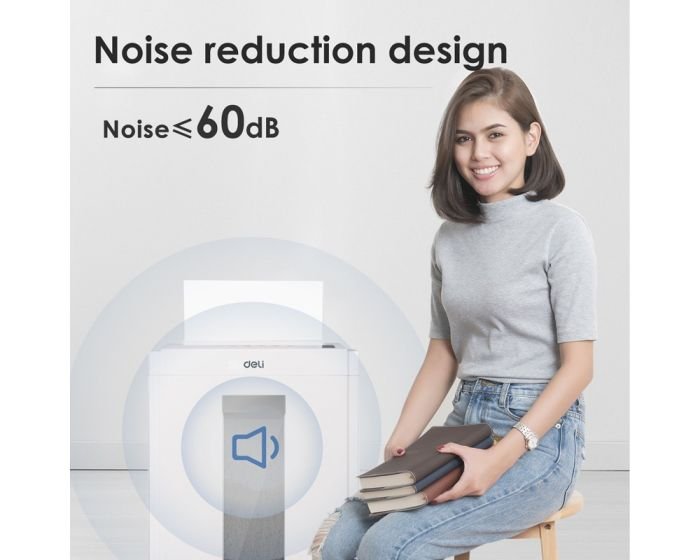 Destructeur De Papier Deli ET051 Coupe croisée 10 Feuilles / 16 Litres – Image 4