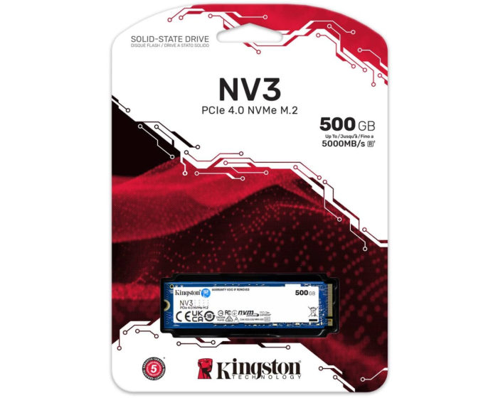 Disque Dur interne SSD Kingston NV3 M.2 2280 PCIe 4.0 x4 NVMe 500 Go  (SNV3S/500GB) – Image 6