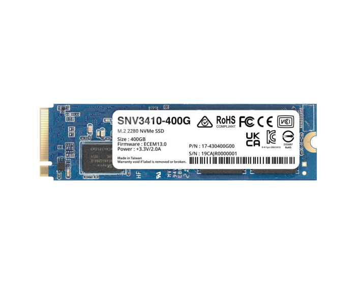 Disque Dur interne SSD Synology SNV3410 NVMe M.2 2280 Série Enterprise 400 Go pour NAS (SNV3410-400G) – Image 2