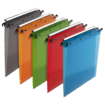 Lot de 25 Dossiers suspendus en poly 5/10e 380 mm pour  tiroir