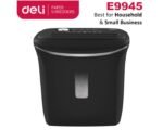 Destructeur de documents A4 DELI E9945 Coupe Croisée – 6 Feuilles / 12 Litres – Image 2