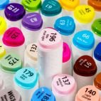 Ensemble De Marqueurs permanents À Double Tête 24 Couleurs Deli E70801-24 Haute qualité – Image 5