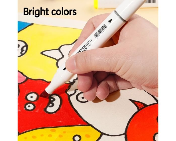 Ensemble De Marqueurs permanents À Double Tête 24 Couleurs Deli E70801-24 Haute qualité – Image 3