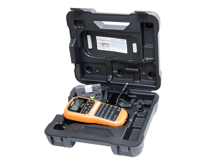 Etiqueteuse portable Brother PT-E110VP  20 mm/sec - pour les électriciens - Livrée avec mallette et adaptateur secteur (PTE110VP) – Image 6