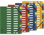 Trieur EXACOMPTA Harmonika® à fenêtres avec élastiques carte lustrée 24 compartiments Coloris au choix