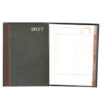 Agenda journalier de bureau avec répertoire 80 g/m² 17 x 24 cm papier blanc