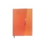 Agenda journalier 21x14,5cm, couverture en simili cuir avec pochette
