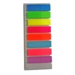 Lot de 6 pochettes d'index marques pages FANTASTICK 8 coul fluos Ass avec Mini règle