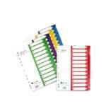 Lot de 35 Jeux d'intercalaires numériques transparentes A4 ATLAS 1 à 12  Col au choix