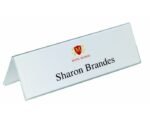 Porte Noms chevalet de Table en PVC 105x297 mm – Image 2