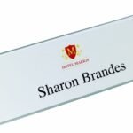 Porte Noms chevalet de Table en PVC 105x297 mm