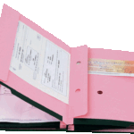 Parapheur SICLA en cuir synthétique avec systeme de maintien 12 Volets