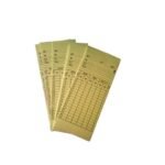 Bloc de 100 cartes de pointage pré-imprimées 8x20 cm