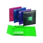 Lot de 25 Chemises à rabats Transparentes FOLDERMATE Format A4 Coul Assorties