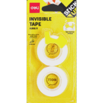 Lot de 16 Ensembles de rubans adhésif invisible Deli EA30611 - 18 mm x 18,3 m