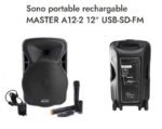 Haut-Parleur amplifié MASTER A12-2 - 12″ USB-SD-FM Digital Shop Noir – Image 6