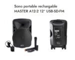 Haut-Parleur amplifié MASTER A12-2 - 12″ USB-SD-FM Digital Shop Noir – Image 8
