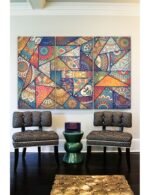 Tableau décoratif L40 cm x H100 (x3) - intérieur design, décoration moderne, art abstrait – Image 2