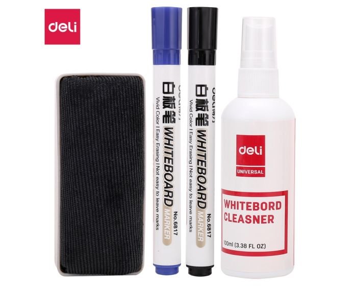 Kit Nettoyage Tableau Blanc Deli E7839 - 4 pieces – Image 2