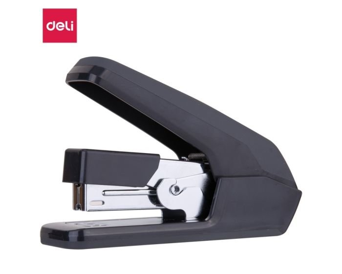 Lot de 12 Agrafeuses De bureau SANS EFFORT Deli-E0477 - 25 feuilles Agrafe 24/6 et 26/6 Noir – Image 2