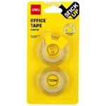 Lot de 16 Ruban adhésif de bureau transparent 18 mm x 18,3 m Deli EA30701 - 2 pièces/Lot