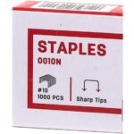 Lot de 20 boites de 1000 Agrafes deli-E0010N n°10 argent