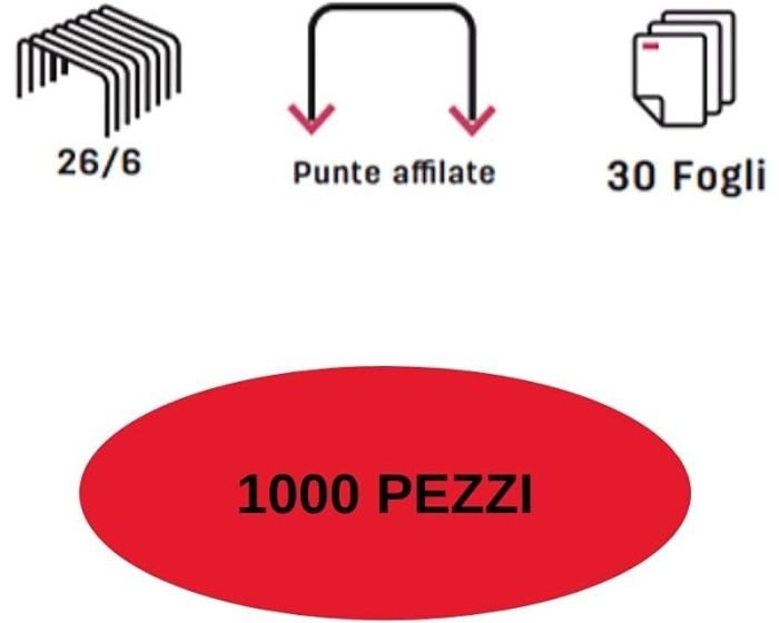 Lot de 20 boites de 1000 Agrafes deli-E0012S 26/6 Sécurise jusqu'à 30 feuilles argent – Image 3