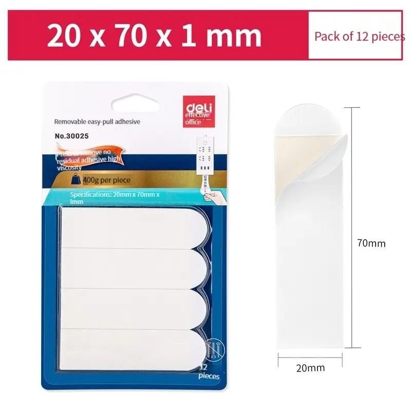 Lot de 24 Rubans adhésifs double face de haute qualité Deli 30025 – Image 2