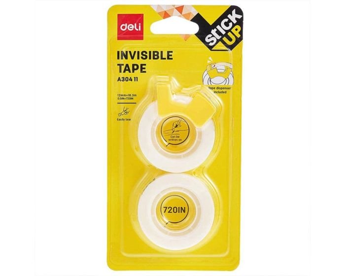 Lot de 24 Rubans Adhésifs Invisibles Deli EA30411 - 12 Mm X 18,3 M 2 PIECES/LOT – Image 2