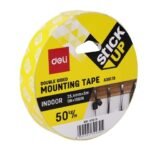 Lot de 24 RUBANS ADHESIFS DOUBLE FACE  1 mm x 25,4 mm x 5 m DELI A35113