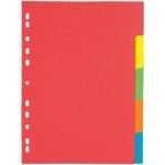 LOT DE 25 JEUX DE 5 INTERCALAIRES EN DOSSIER 240G A4 SICLA TOUCHES NEUTRES – Image 2