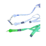 Lot de 20  CORDONS UNI POLYESTER TUBE 12 mm AVEC MOUSQUETON coloris au choix