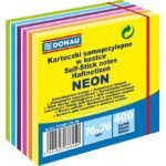 Bloc de notes adhésives DONAU – 76 × 76 mm – 400 feuilles – Couleurs Néon & Pastel assorties (7574011PL-99)