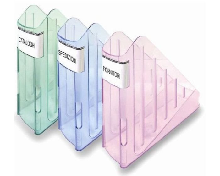Lot de 5 Porte-revues ARDA RD40 – 29,5 × 27 × 7,5 cm – Transparent, coloris au choix – Image 2