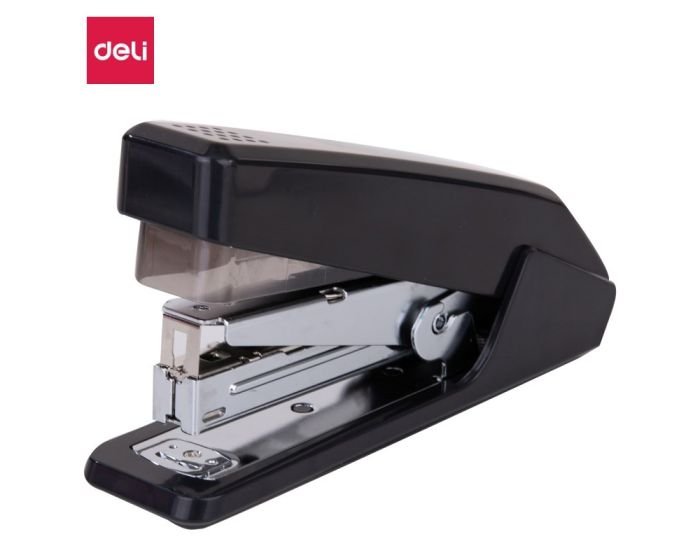 Lot de 6 Agrafeuses De bureau SANS EFFORT Deli-E0468 - 25 feuilles Agrafe 24/6 et 26/6 Noir – Image 2