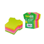 Lot de 6 blocs de 400 Stick Notes Fantastick Tshirt fluorescentes - 5 couleurs assorties