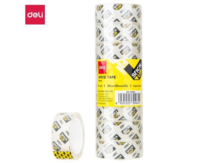Lot de 8 Rubans adhésifs de bureau super transparent Deli E30064 - 18MM×20Y×38UM – Image 2