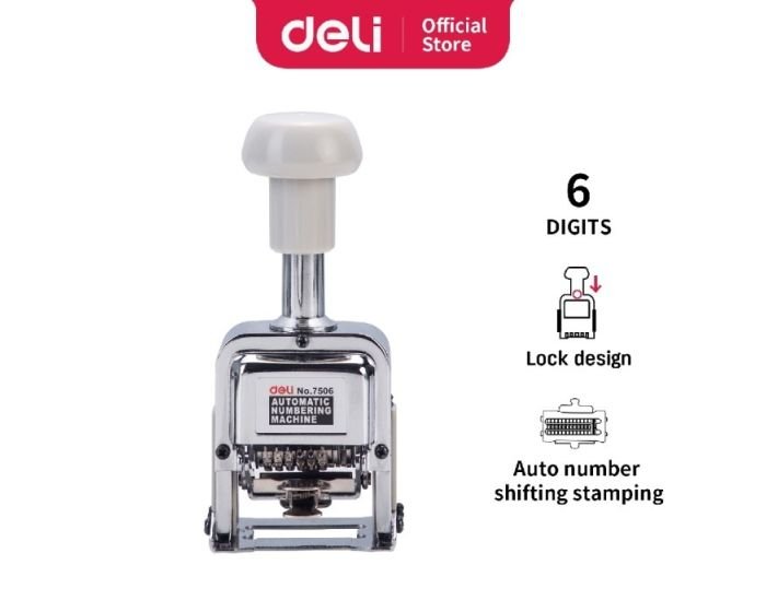 MACHINE DE NUMÉROTATION AUTOMATIQUE DELI-E7506 À 6 CHIFFRES – Image 5