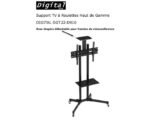 MEUBLE SUPPORT TV DIGITAL DGT22-D910 ROBUSTE AVEC ROULETTES NOIR – Image 7