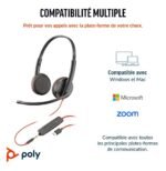 Micro-casque POLY Blackwire 3225 stéréo USB + Connexion 3,5 mm (8X229AA) – Image 2