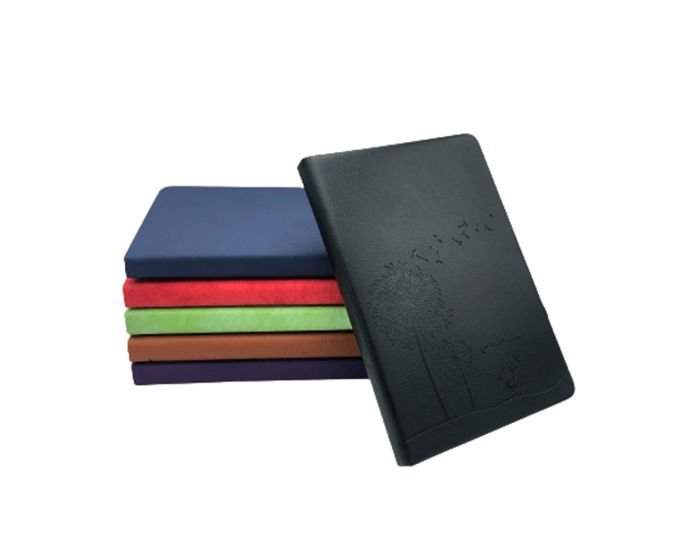 Notebook Papier ivoire 90 gr 120 pages lignées Ouverture à plat 180° Couverture cuir grainé Coloris au choix – Image 5