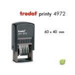 Cachet Personnalisable TRODAT 4972 format empreinte 60 mm x 40 mm 8 lignes