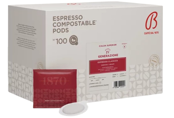 Paquet de 100 Dosettes de café IV Generazione blend BARBERA – Image 1