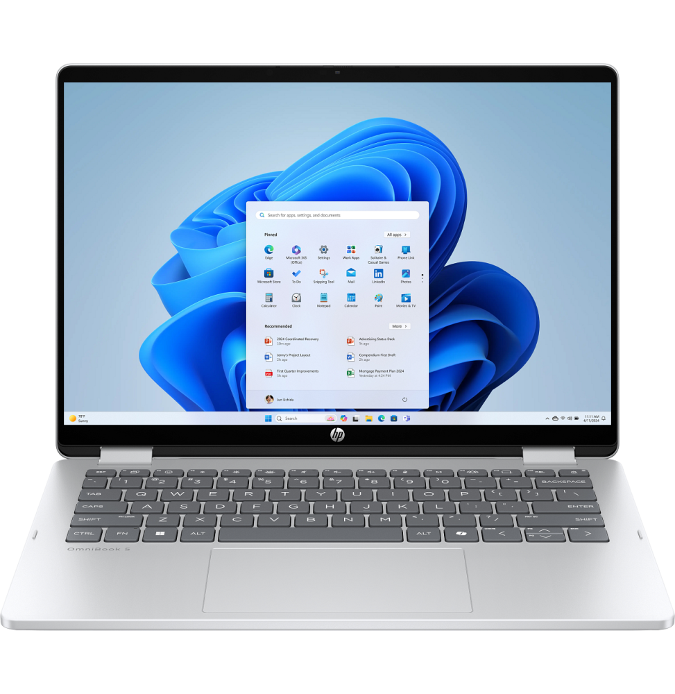 PC portable Convertible 2-en-1 HP OmniBook 5 Flip 14"tactile intel Core3 8Go  512Go W11H (BU7U4EA) – Image 2