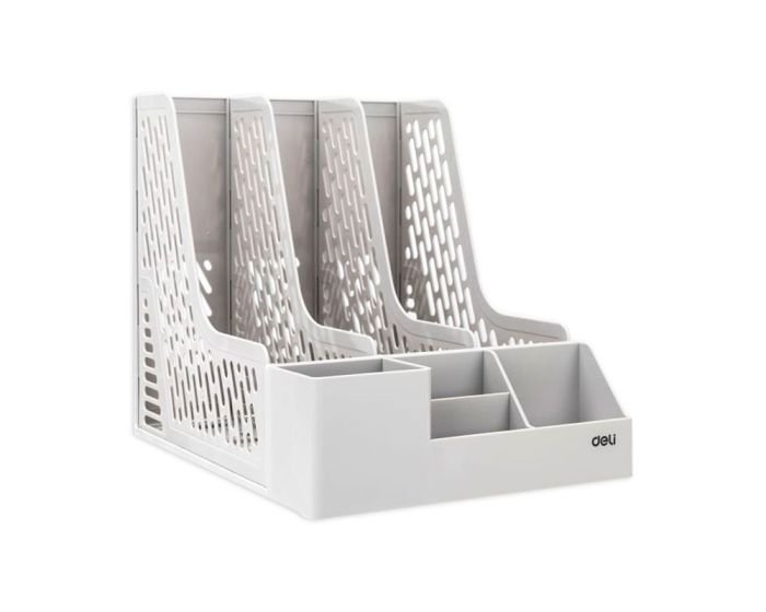 Porte-revues DELI Z00112 - 3 composants S:255*320*275 mm Gris – Image 2